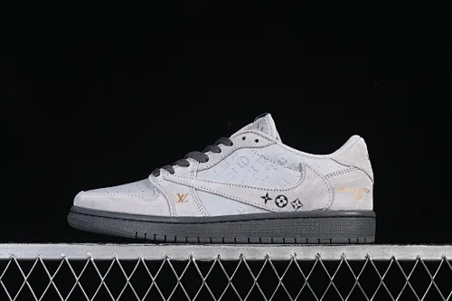 All categories Air Jordan Jordan series basketball shoes Air Jordan 1 Low High-end customized low-top sneakers Travis Scott x Fragment Design x Air Jordan 1 Low OG SP AJ1 Joe 1 joint gray pig eight embossed low-top cultural casual sneakers DZ5899-040